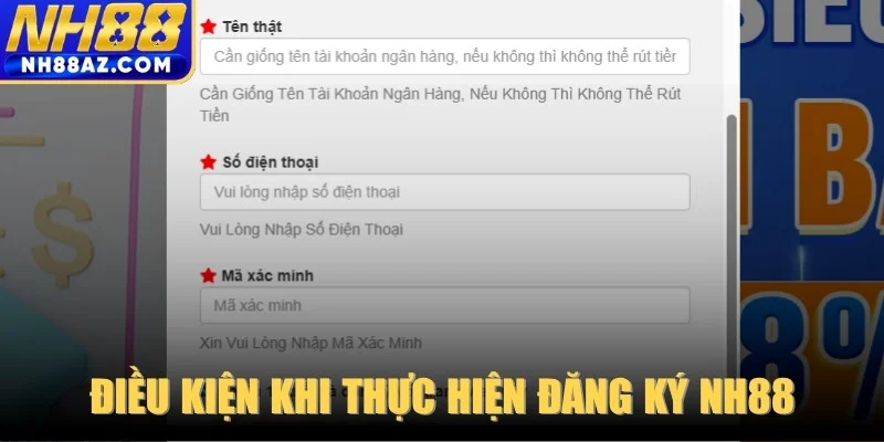Điều kiện đăng ký NH88