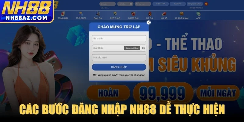 Các bước đăng nhập NH88 dễ thực hiện theo