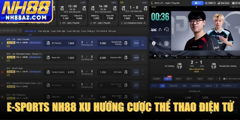 Giới thiệu E-sports NH88 là điểm đến của xu hướng cược điện tử