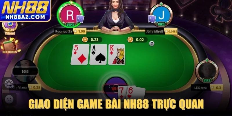Giao diện Game Bài NH88 trực quan, thao tác nhanh trong từng ván đấu