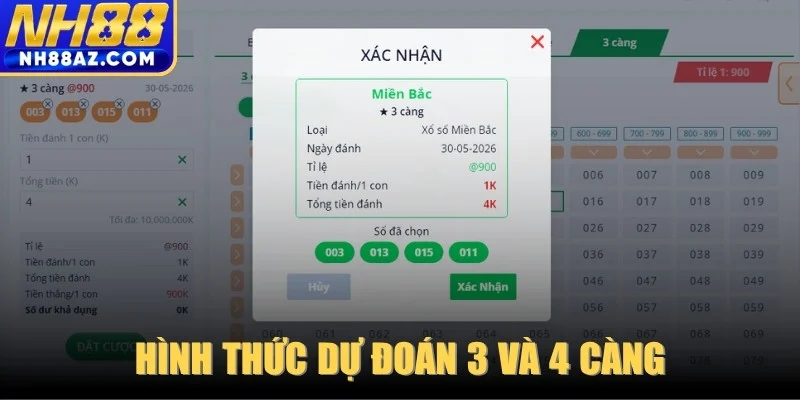 Dự đoán 3 và 4 càng