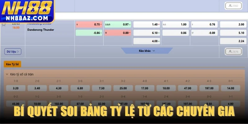 Bí quyết soi bảng tỷ lệ từ các chuyên gia lâu năm