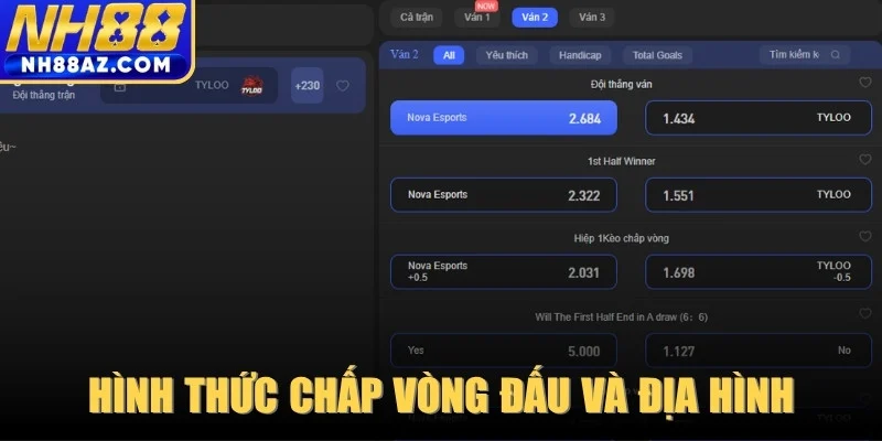 Hình thức chấp vòng đấu và địa hình