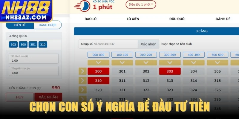 Chọn con số ý nghĩa 