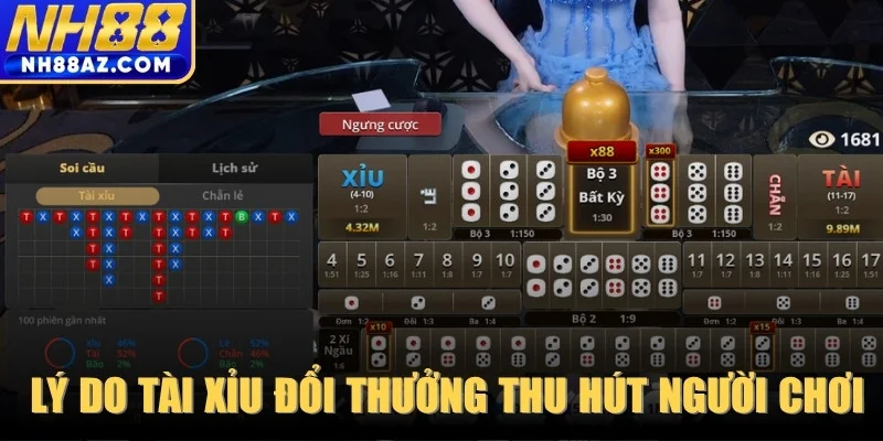 Một vài lý do tài xỉu đổi thưởng thu hút lượng người chơi lớn hiện nay